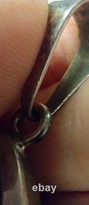 Vintage Charles Albert Sterling. 950 FinevSilver Pendant Signed Ammolite