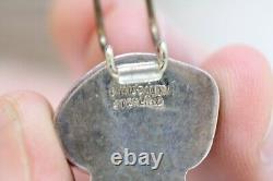 Vintage Chris Bales Sea Glass Sterling Silver 925 Pendant Brooch Retro