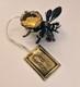 Vintage Cini Sterling Silver Bee Brooch Pin With Amber Glass Stone & Original Tag
