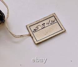 Vintage Cini Sterling Silver Bee Brooch Pin with Amber Glass Stone & Original Tag