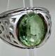 Vintage Clark & Coombs Sterling Silver Uranium Glass Ring C&c Art Deco Uv Glow