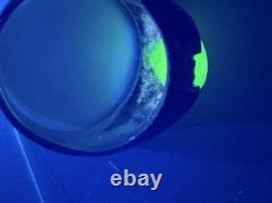 Vintage Clark & Coombs Sterling Silver Uranium Glass Ring C&C Art Deco UV Glow