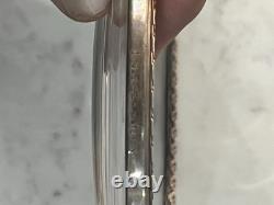 Vintage Clear Glass Plate With Sterling Silver Rim 6 1/8