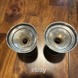 Vintage Crystal Sterling Silver 2 Piece Parfait Glasses