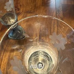 Vintage Crystal Sterling Silver 2 Piece Parfait Glasses