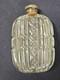 Vintage Cut Glass Sterling Silver Top Flask Antique Liquor Woman