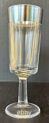Vintage Dorothy Thorpe Sterling Silver Rim Allegro Cordial Cocktail Glasses MCM