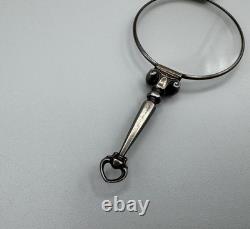 Vintage Estate Sterling Silver Collapsible Reading Glasses / Magnifying Glass