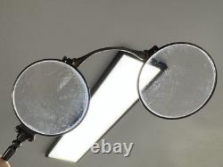Vintage Estate Sterling Silver Collapsible Reading Glasses / Magnifying Glass