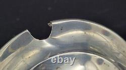 Vintage Etched Glass Federal Sugar Urn with Sterling Silver Lid & Spoon, 6 5/8