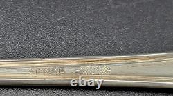 Vintage Etched Glass Federal Sugar Urn with Sterling Silver Lid & Spoon, 6 5/8