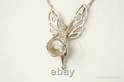 Vintage Fairy Glass Marble Sterling Silver Necklace