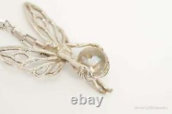 Vintage Fairy Glass Marble Sterling Silver Necklace