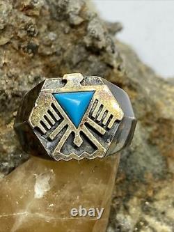 Vintage Franklin Mint FM Sterling Silver Eagle Thunderbird Men's Ring Size 12