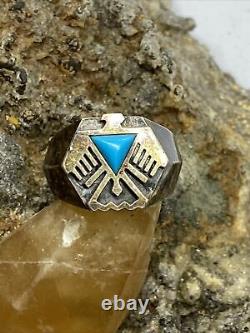 Vintage Franklin Mint FM Sterling Silver Eagle Thunderbird Men's Ring Size 12