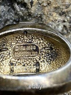 Vintage Franklin Mint FM Sterling Silver Eagle Thunderbird Men's Ring Size 12