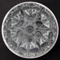 Vintage French Sterling Silver & Blown Glass 4.5 Flower Frog, Vase, Centerpiece