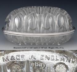 Vintage French Sterling Silver & Blown Glass 8 Flower Frog, Vase, Centerpiece