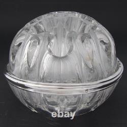 Vintage French Sterling Silver & Blown Glass 8 Flower Frog, Vase, Centerpiece