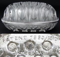 Vintage French Sterling Silver & Blown Glass 8 Flower Frog, Vase, Centerpiece