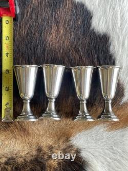 Vintage GORHAM Sterling Silver Cordial Footed Cup Shot Glass, Set of 4