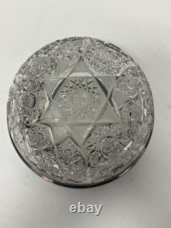 Vintage GORHAM Sterling Silver / Cut Crystal Glass 9 Centerpiece Serving Bowl