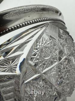 Vintage GORHAM Sterling Silver / Cut Crystal Glass 9 Centerpiece Serving Bowl