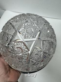 Vintage GORHAM Sterling Silver / Cut Crystal Glass 9 Centerpiece Serving Bowl