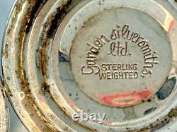 Vintage Garden Sterling Silver Salt And Pepper Shakers Glass Lined