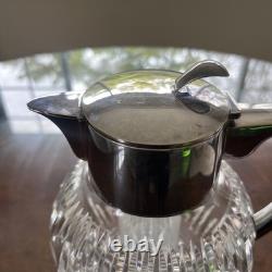 Vintage German Sterling Silver Mounted Glass Pitcher Emil Hermann Iced Tea