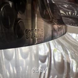 Vintage German Sterling Silver Mounted Glass Pitcher Emil Hermann Iced Tea