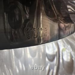 Vintage German Sterling Silver Mounted Glass Pitcher Emil Hermann Iced Tea