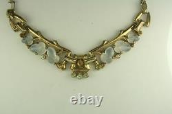 Vintage Gold Overlay Sterling Silver Philippe Trifari Fruit Glass Necklace