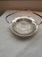 Vintage Gorham Sterling Silver Handled Basket P18 With Scalloped Cut Glass Liner