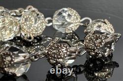 Vintage Hallmarked 925 Sterling Silver & Encased Faceted Glass Beads Rosaries