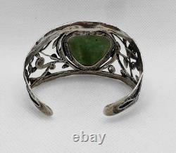 Vintage Hallmarked Israel 925 Sterling Silver & Roman Glass Bracelet by PZ PAZ