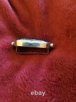 Vintage Handmade Sterling Silver & Dichroic Glass Pendant / Slide Charm