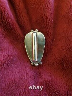Vintage Handmade Sterling Silver & Dichroic Glass Pendant / Slide Charm