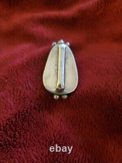 Vintage Handmade Sterling Silver & Dichroic Glass Pendant / Slide Charm