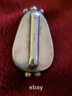 Vintage Handmade Sterling Silver & Dichroic Glass Pendant / Slide Charm