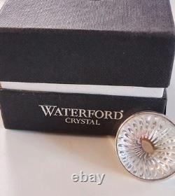 Vintage Heavy Waterford Crystal Molded Glass Statement Ring 6.5 Sterling Silver