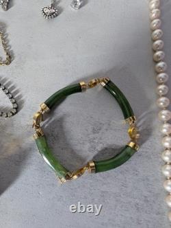 Vintage Jewelry Estate Lot Signed Unsigned STERLING SILVER Gems Costume 58 Items