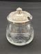 Vintage Kirk & Son Sterling Silver Repousse Etched Glass Jam/jelly Jar