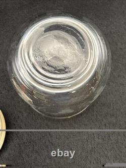 Vintage Kirk & Son Sterling Silver Repousse Etched Glass Jam/Jelly Jar