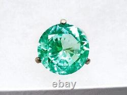 Vintage Large Aqua UV Spinel Ring 925 Sterling Silver Size 6.5 Uranium Glass