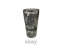Vintage Large Sterling Silver Overlay Glass Vase