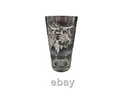 Vintage Large Sterling Silver Overlay Glass Vase