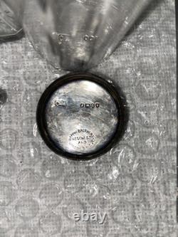 Vintage Mappin Brothers Glass Vanity Bottle Set Of 5 Sterling Silver Lids UK