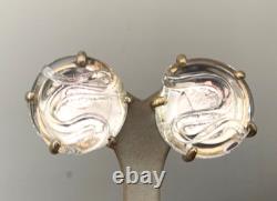 Vintage Mariquita Masterson Sterling Silver & Clear Glass Earrings