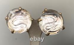 Vintage Mariquita Masterson Sterling Silver & Clear Glass Earrings